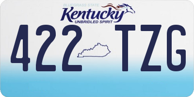 KY license plate 422TZG