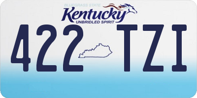 KY license plate 422TZI