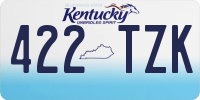 KY license plate 422TZK