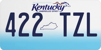 KY license plate 422TZL