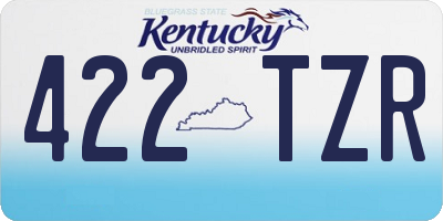 KY license plate 422TZR