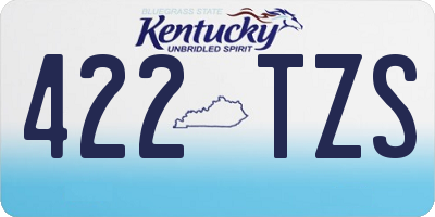 KY license plate 422TZS
