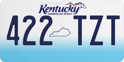 KY license plate 422TZT