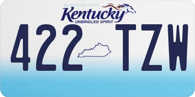KY license plate 422TZW