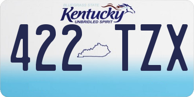 KY license plate 422TZX
