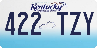 KY license plate 422TZY