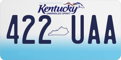 KY license plate 422UAA