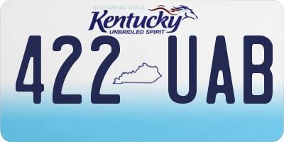 KY license plate 422UAB