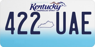 KY license plate 422UAE
