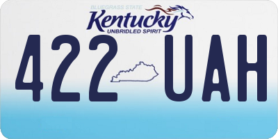 KY license plate 422UAH