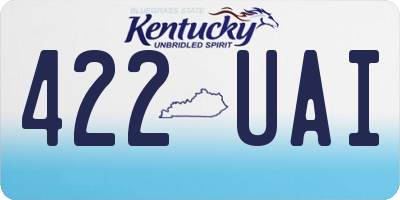 KY license plate 422UAI