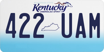KY license plate 422UAM
