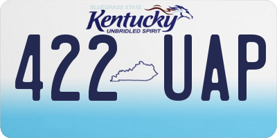 KY license plate 422UAP