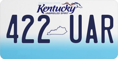 KY license plate 422UAR
