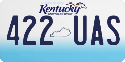 KY license plate 422UAS