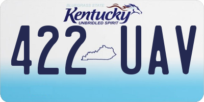 KY license plate 422UAV