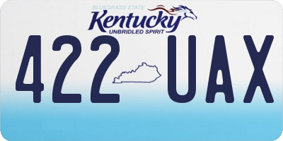 KY license plate 422UAX