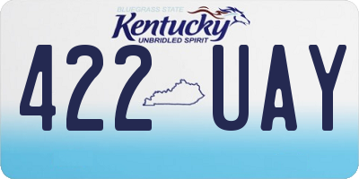 KY license plate 422UAY