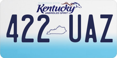 KY license plate 422UAZ