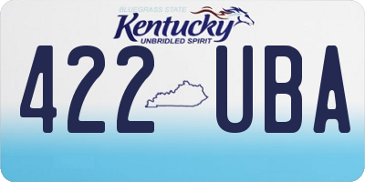 KY license plate 422UBA