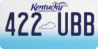 KY license plate 422UBB