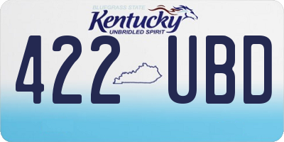 KY license plate 422UBD