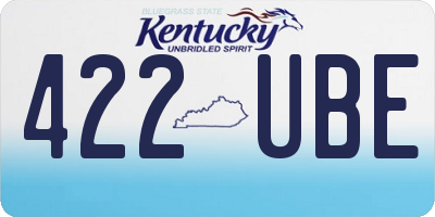 KY license plate 422UBE