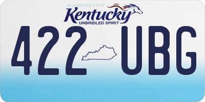 KY license plate 422UBG