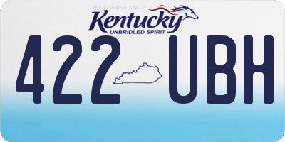 KY license plate 422UBH