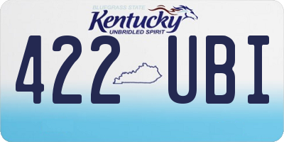 KY license plate 422UBI