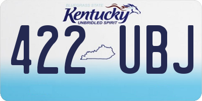 KY license plate 422UBJ