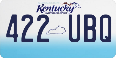 KY license plate 422UBQ