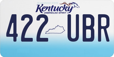 KY license plate 422UBR