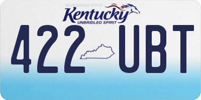 KY license plate 422UBT