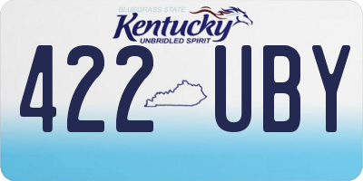 KY license plate 422UBY