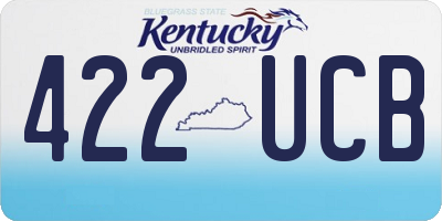 KY license plate 422UCB