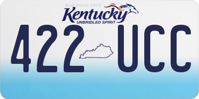 KY license plate 422UCC