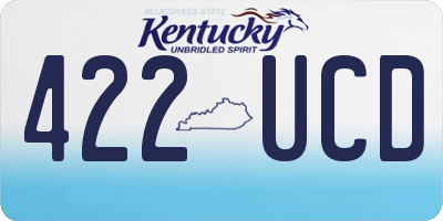 KY license plate 422UCD