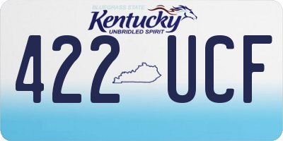 KY license plate 422UCF