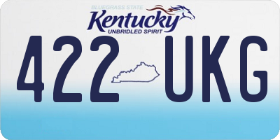 KY license plate 422UKG