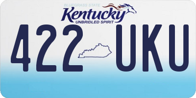 KY license plate 422UKU