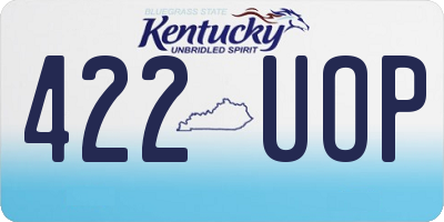 KY license plate 422UOP