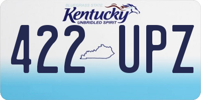 KY license plate 422UPZ