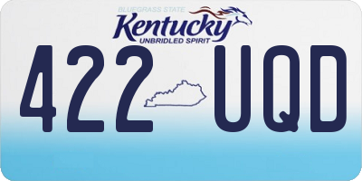KY license plate 422UQD