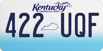 KY license plate 422UQF