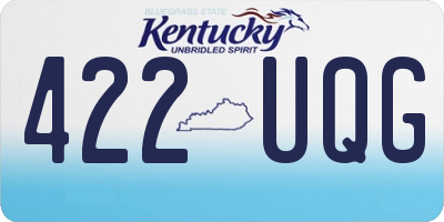 KY license plate 422UQG