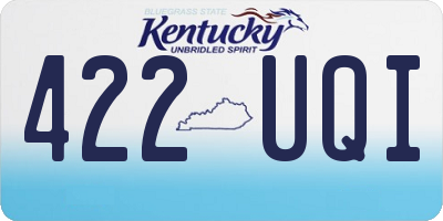 KY license plate 422UQI