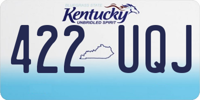 KY license plate 422UQJ