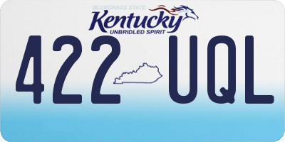 KY license plate 422UQL