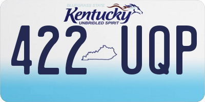 KY license plate 422UQP